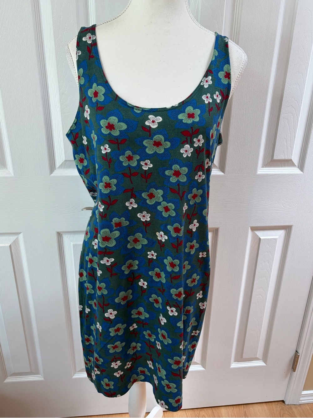 Kenzo Paris Green Floral Tank Dress Size 42 (10)
